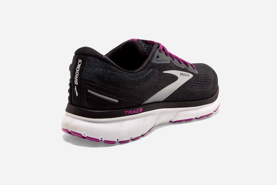 Brooks Trace Road Running Shoes Womens - Black/Purple - OHLFE-5679